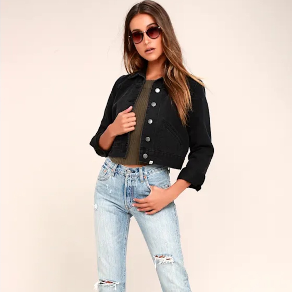 Billabong black denim jacket